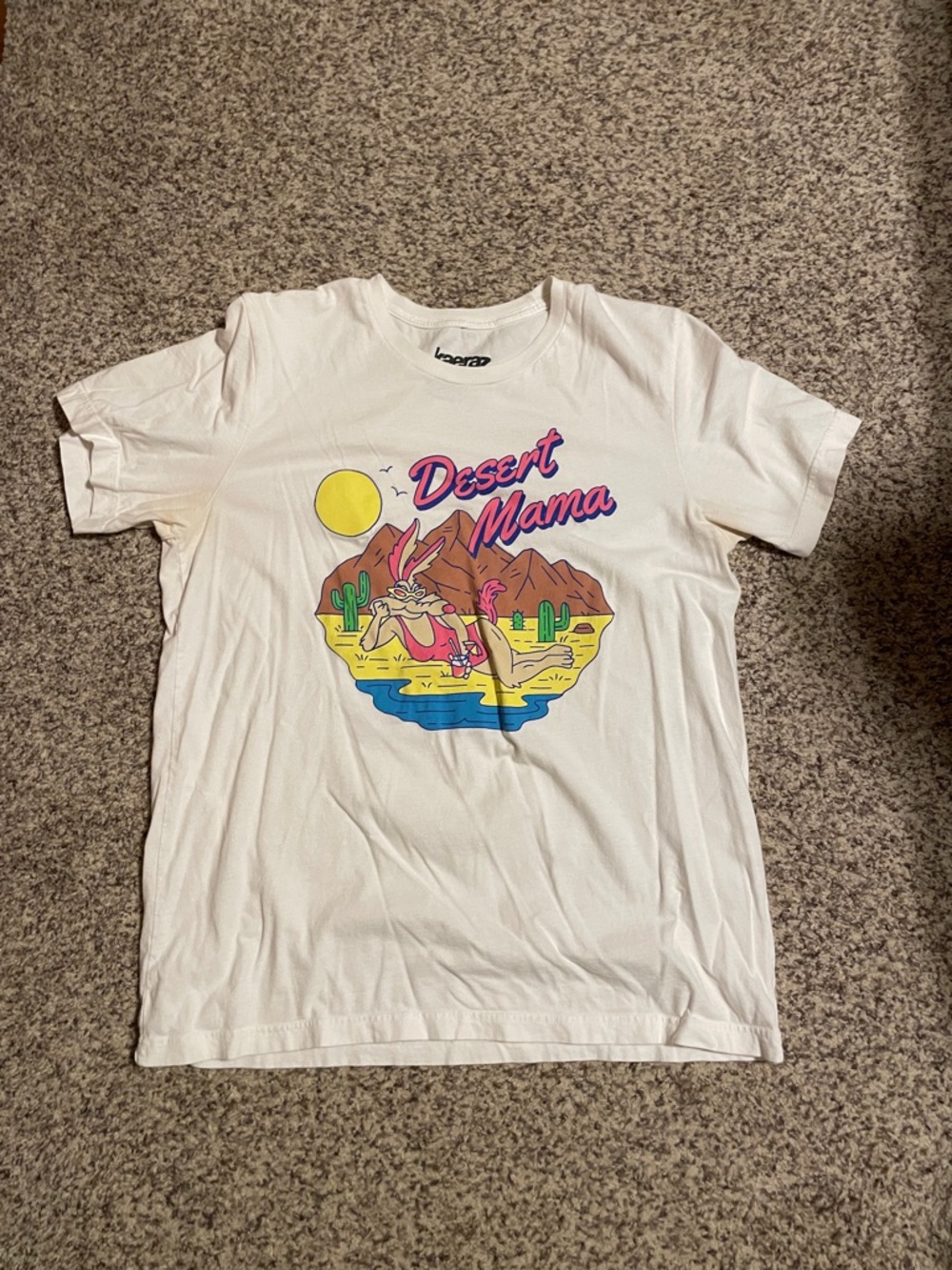 Desert Mama Coyote Graphic Tee - White